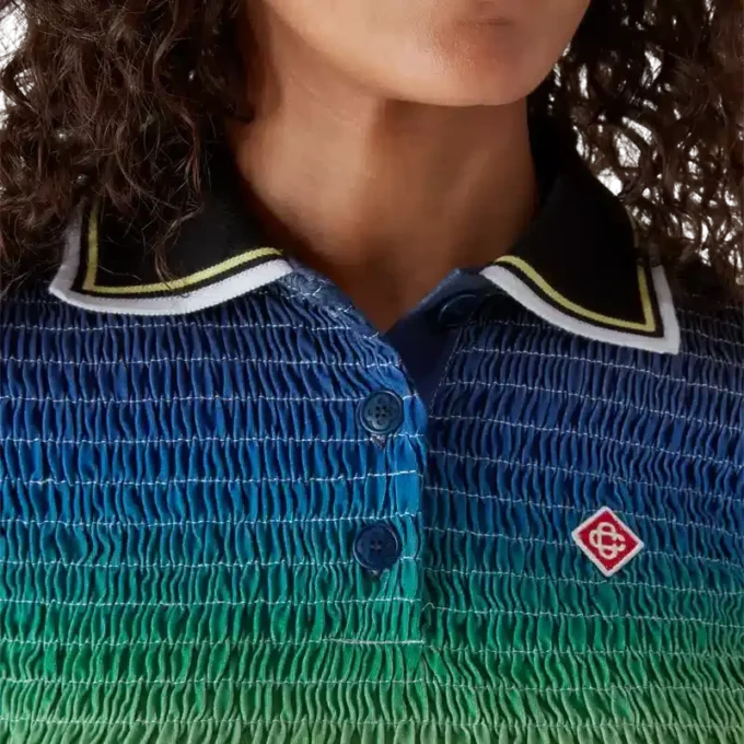 Polo-skjorte med korte ermer og fargegradient