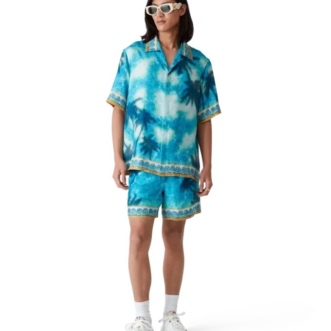 Poolside Emblem Silk Shorts