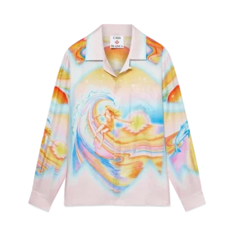 Psychedelic Nirvana langermet silkeskjorte