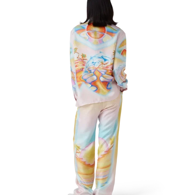 Psychedelic Nirvana langermet silkeskjorte