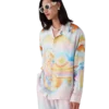 Psychedelic Nirvana langermet silkeskjorte