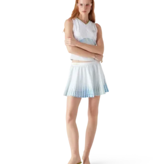 Racer-skjørt med tennis-trykk