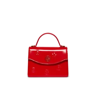 Rød Mini Jeanne-veske med emblem