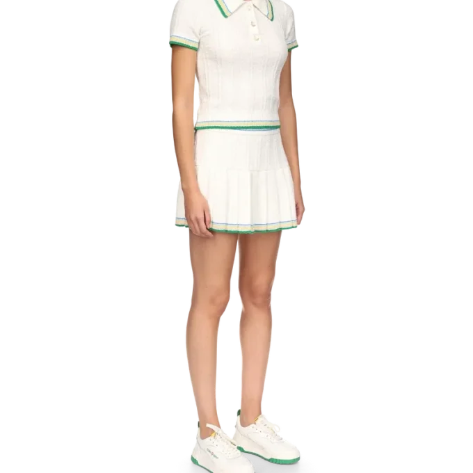 Rib Boucle-pique-skjorte