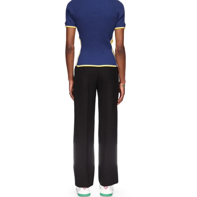 Ribbestrikket poloskjorte