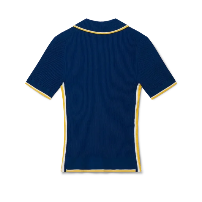 Ribbestrikket poloskjorte