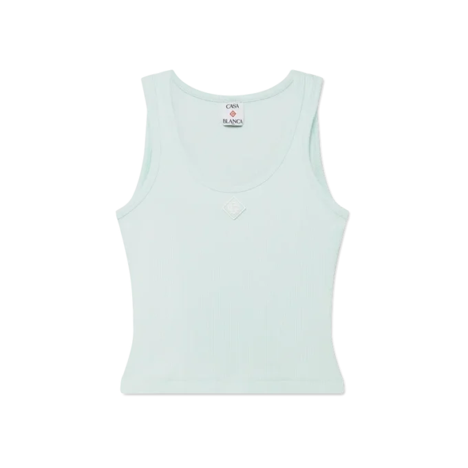 Ribbet jersey-tanktop