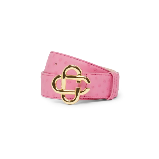 Rosa belte med preget CC-logo