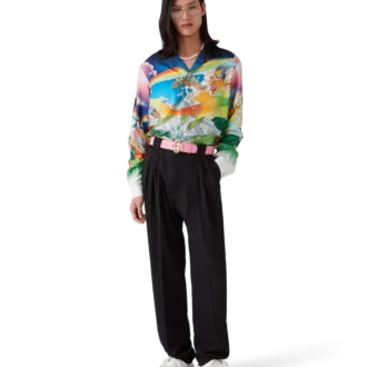 Rosa belte med preget CC-logo
