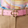 Rosa belte med preget CC-logo