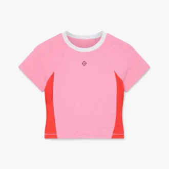 Rosa Monogram kortærmet rash-top Shorts