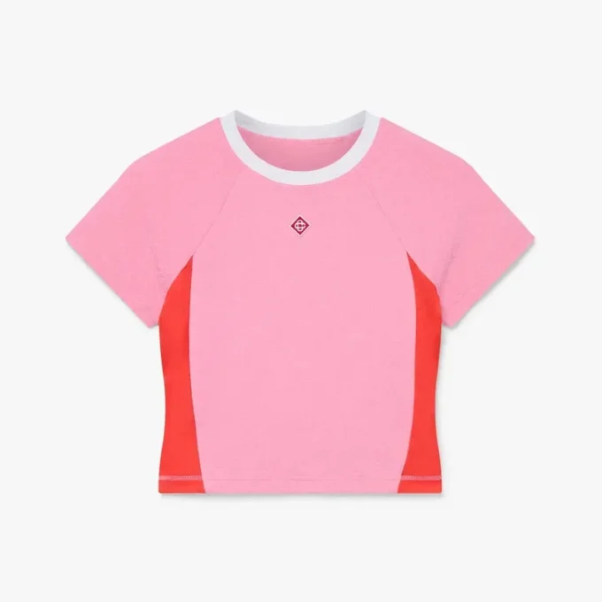 Rosa Monogram kortærmet rash-top Shorts