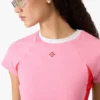 Rosa Monogram kortærmet rash-top Shorts