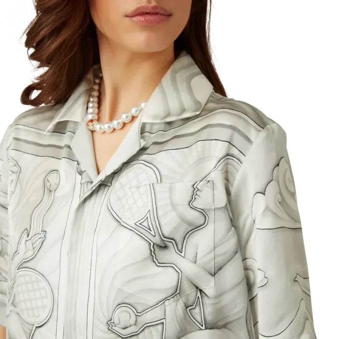 Sacred Stone silke-skjorte