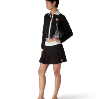 Scuba-plissert miniskjørt