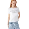 Shorts med kort erme og Crystal Warped-logo