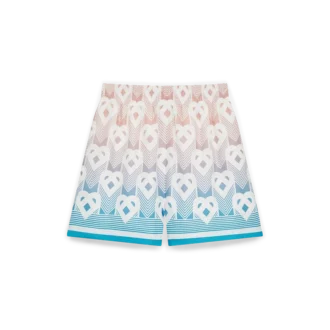Silk Shorts med gradient-hjerte-monogram
