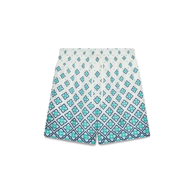 Silk Shorts med gradientmonogram