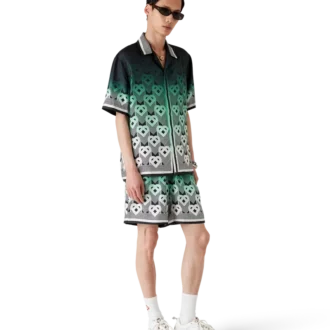 Silk Shorts med gradientmonogram