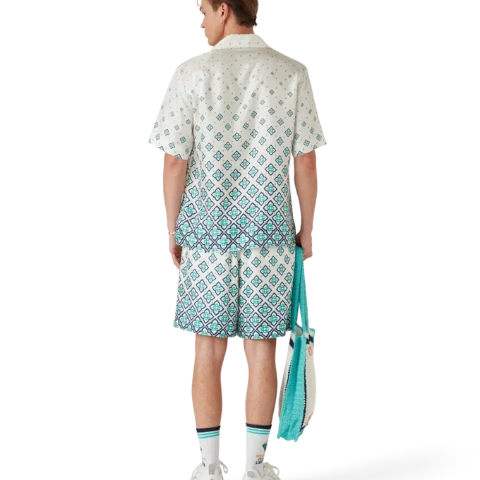 Silk Shorts med gradientmonogram