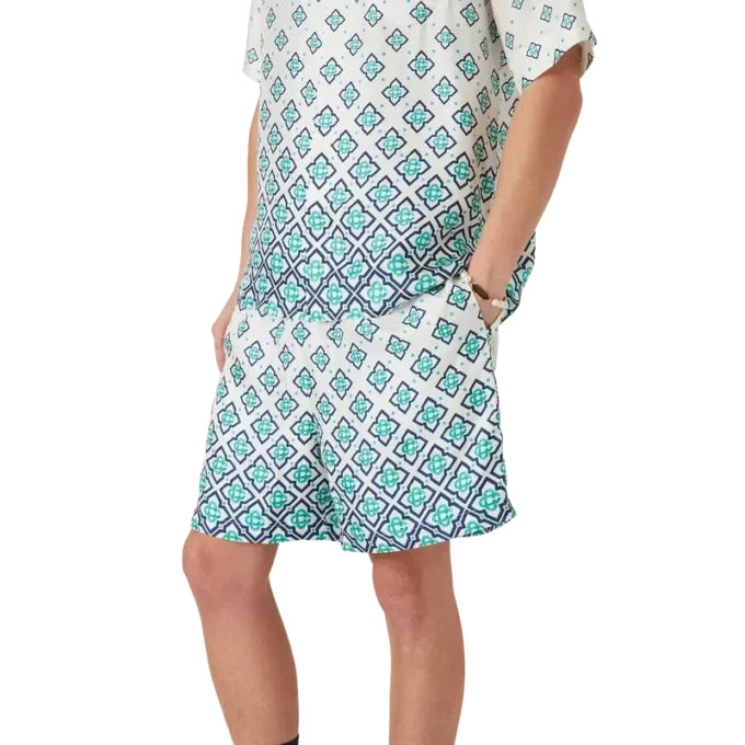 Silk Shorts med gradientmonogram