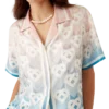 Silkeskjorte med korte shorts og Gradient Heart Monogram Silkeskjorte med korte shorts og Gradient Heart Monogram