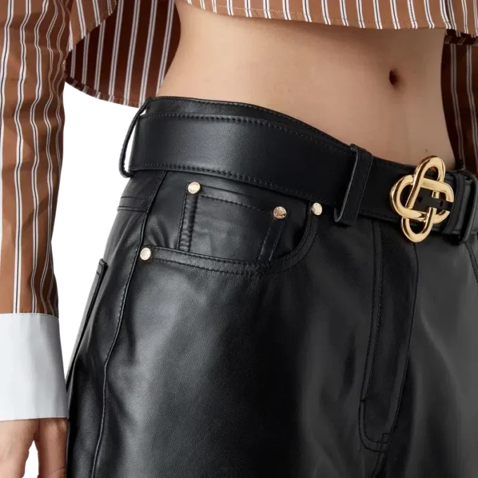 Skater-shorts i skinn Skater-shorts i skinn