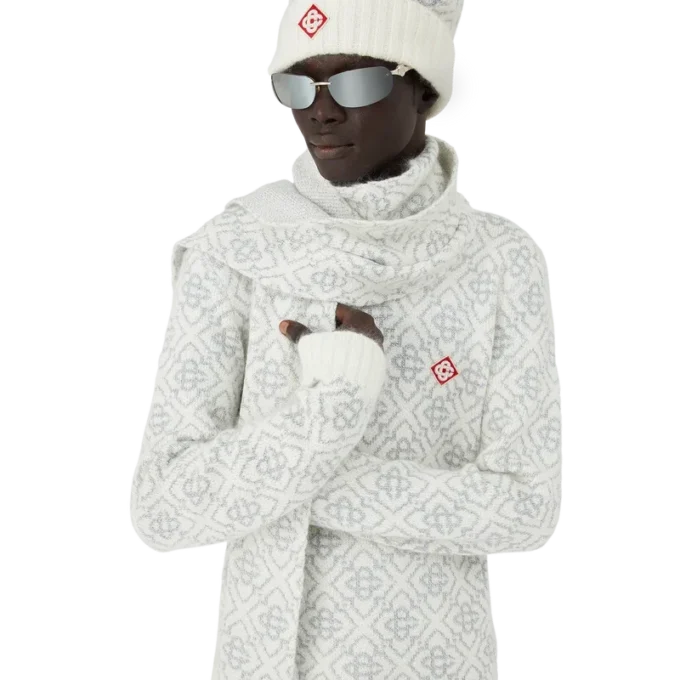 Ski Monogram Mohair-skjerf
