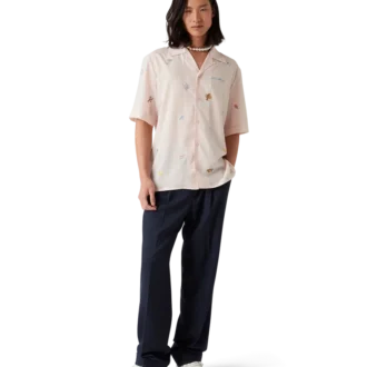 Skjorte med brodert motiv