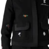 Skreddersydd jakke i ull med brodert motiv