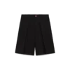Skreddersydde shorts i plissert ull