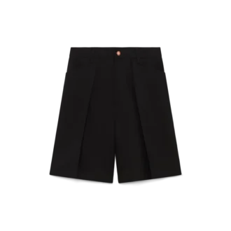 Skreddersydde shorts i plissert ull