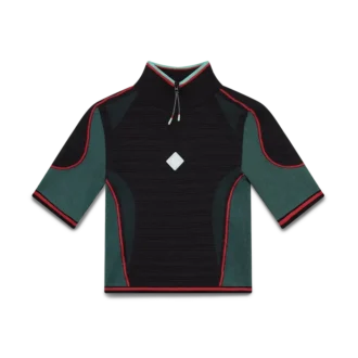 Sømløs skjorte med halv glidelås