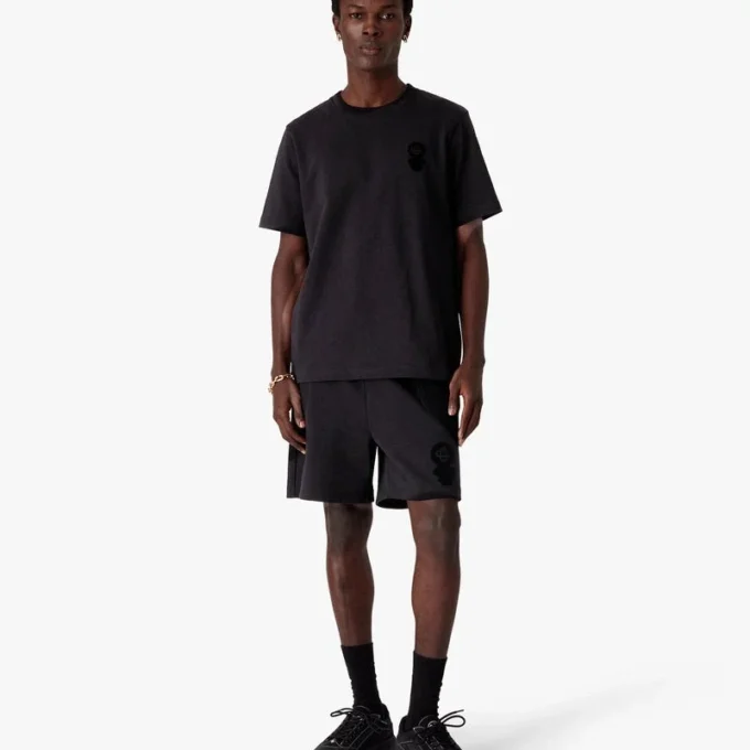 Squash-logo-flokket kortærmet Shorts-T-skjorte