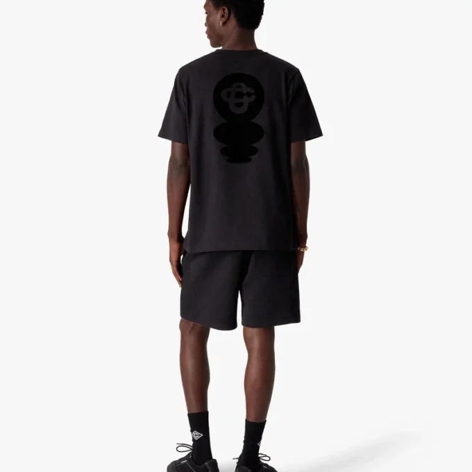 Squash-logo-flokket kortærmet Shorts-T-skjorte