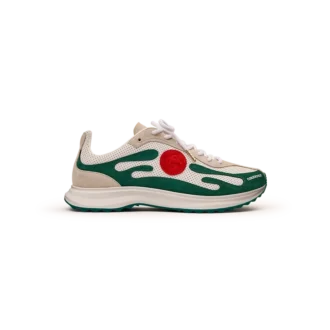 Stade-sneaker for menn i hvitt og grønt