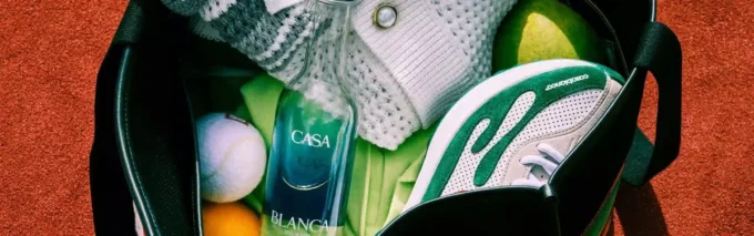 Stade-sneaker for menn i hvitt og grønt