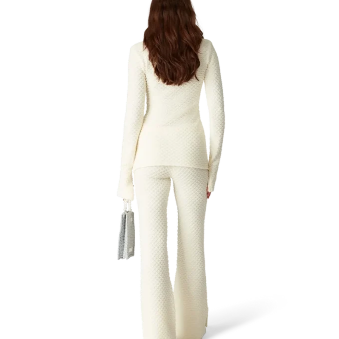 Strikkede bukser med struktur