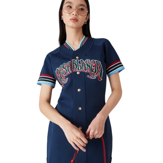 Strikket baseballkjole