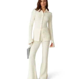 Strikket skjorte med struktur