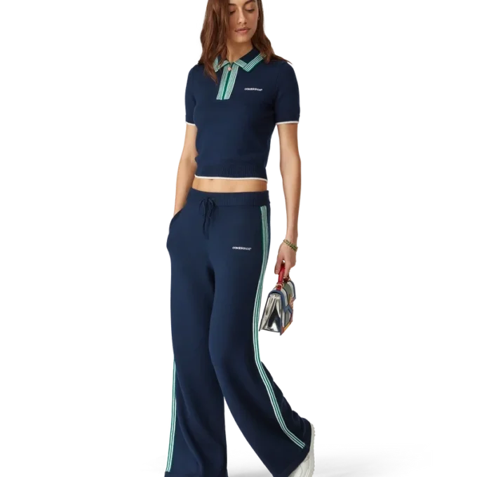 Strikket tennis-pique-skjorte