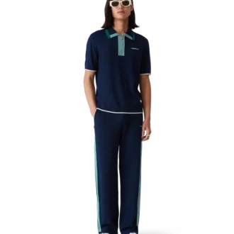 Strikket tennis-pique-skjorte