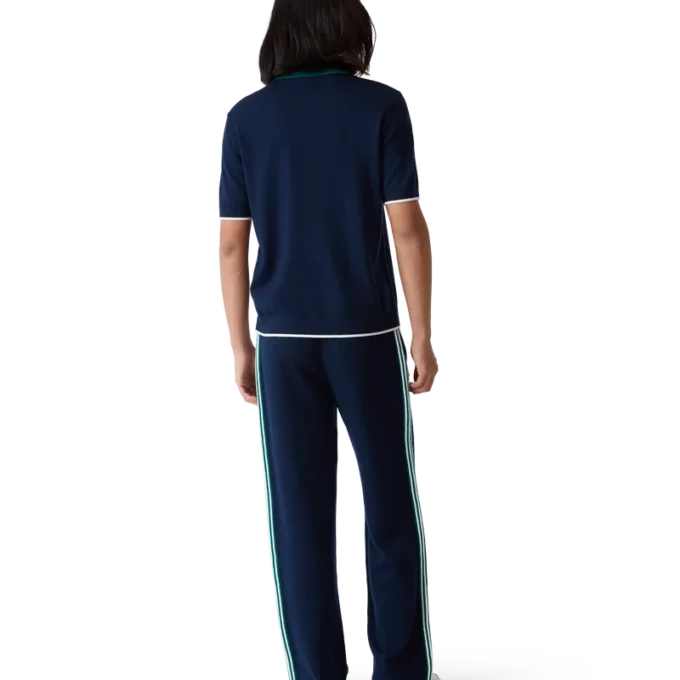 Strikket tennis-pique-skjorte