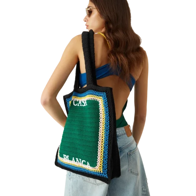 Stripe Crochet Bag