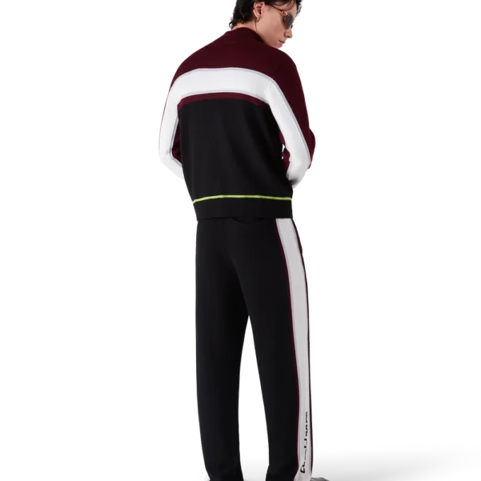 Stripe Merino Knit Track Jacket