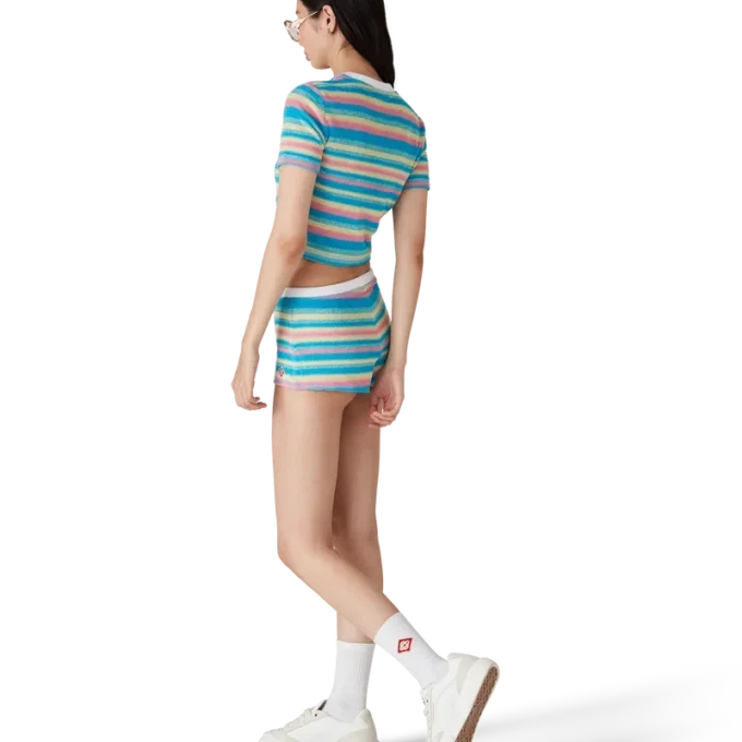 Stripe Towelling Top