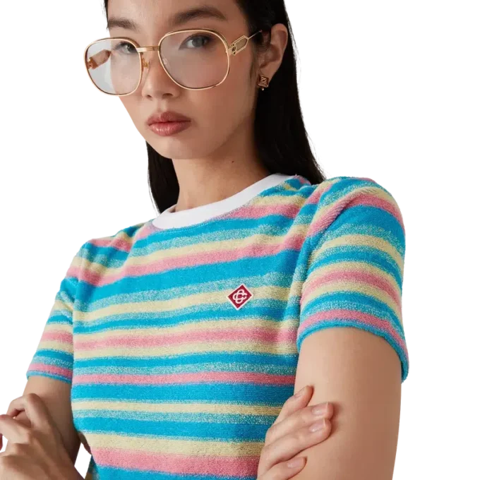 Stripe Towelling Top