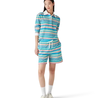 Stripet frotté-pique-skjorte Stripet frotté-pique-skjorte