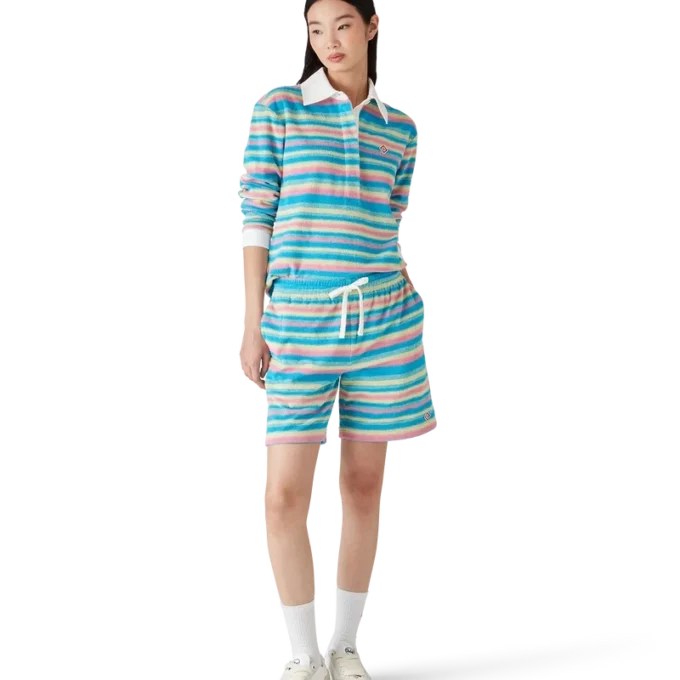 Stripet frotté-pique-skjorte Stripet frotté-pique-skjorte