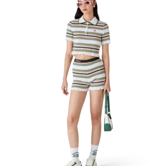 Del Mar hvit og grønn sneaker for kvinner